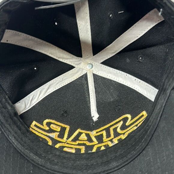 STAR WARS Black SnapBack Wide Brim Cap Baseball Hat Wool Blend Darth Vader - Picture 6 of 9